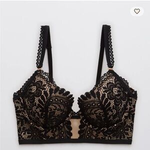 NWOT Aerie Real Power Far Out Plunge Lace Bra | 34B